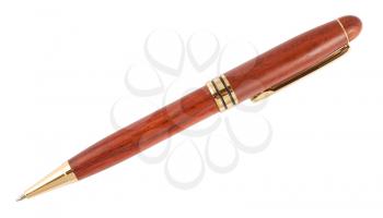 Royalty Free Photo of a Single Wooden Ballpoint Pen