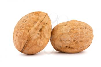Royalty Free Photo of Two Ripe Walnuts