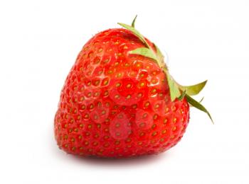Royalty Free Photo of a Single Ripe Strawberry