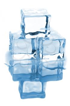 Royalty Free Photo of Three Melting Ice Cubes