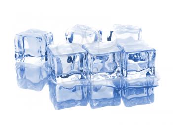 Royalty Free Photo of Six Melting Ice Cubes