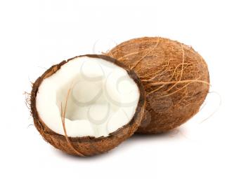 Royalty Free Photo of a Whole and a Half Coconut