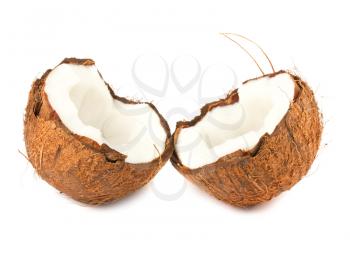 Royalty Free Photo of Two Halves of a Coconut