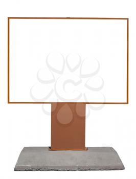 Empty billboard with copy space, isolated on white background