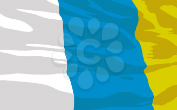 Royalty Free Clipart Image of the Canary Islands Flag
