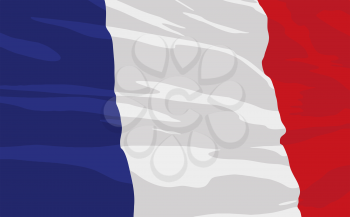 Royalty Free Clipart Image of the Flag of France