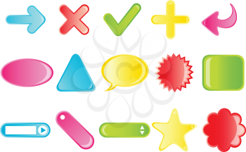 Royalty Free Clipart Image of Colourful Icons
