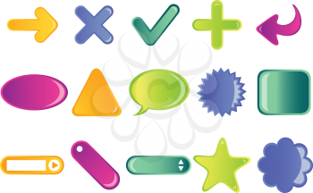 Royalty Free Clipart Image of Colourful Icons