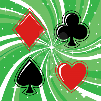 Royalty Free Clipart Image of a Playing Cards Background