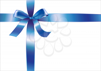 Royalty Free Clipart Image of a Blue Bow