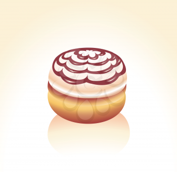 Royalty Free Clipart Image of a Donut