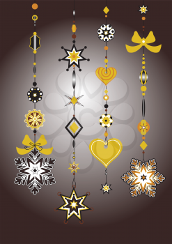Royalty Free Clipart Image of Decorative Wind Chimes
