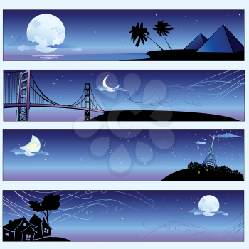 Royalty Free Clipart Image of Travel Banners