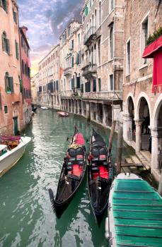 Royalty Free Photo of Gondolas in Venice