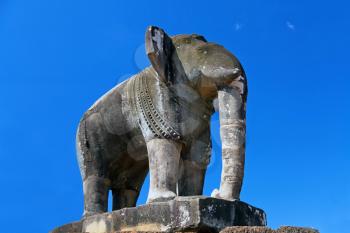 Royalty Free Photo of an Elephant Statue in East Mebon Temple, Cambodia