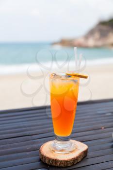 Royalty Free Photo of a Cocktail on the Beach