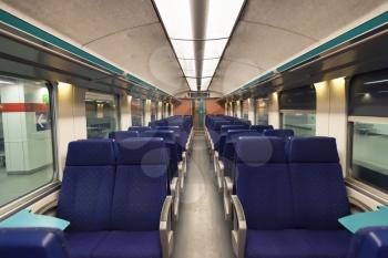 Second class wagon in belgium intercity train

