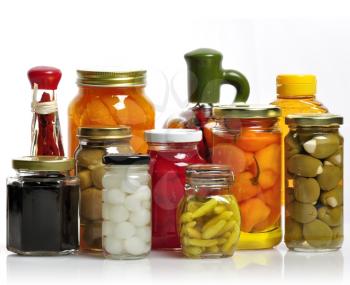 Royalty Free Photo of Glass Jars Of Preserved Fruits And Vegetables