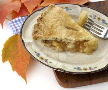 Royalty Free Photo of a Slice of Apple Pie