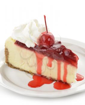 Cherry And Strawberry Cheesecake Slice