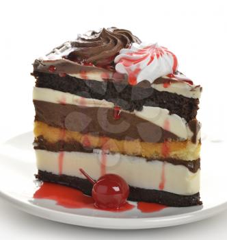 Slice Of Chocolate Layer Cake