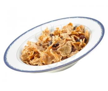 corn flakes in a plate