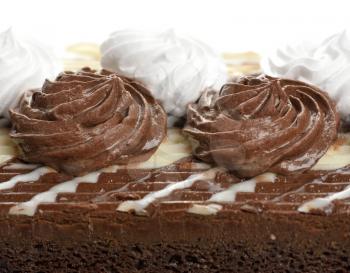 Dark And White Chocolate Cake ,Close Up