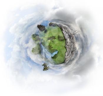 Nature Concept With Miniature Earth