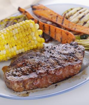 Beef Steak with  Grilled Vegetables