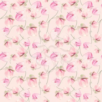 seamless   pattern of Anthurium Flowers . Endless texture for your design.