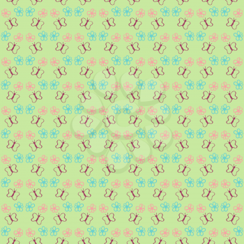 Butterfly seamless pattern for your design. vector background