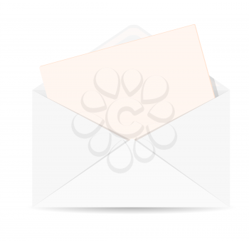 Open envelope with letter vector icon - EPS 10