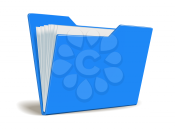 Vector folder with documents