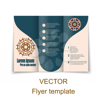 Vector  brochure or magazine cover  template with wood texture. EPS