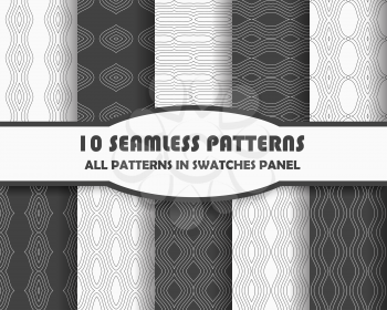 vector set of geometric patterns for design. eps 10
