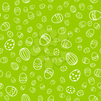 Easter egg seamless vector pattern. Holiday background