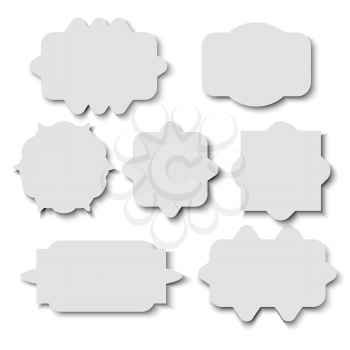 Blank sticker template over white background. Vector illustration