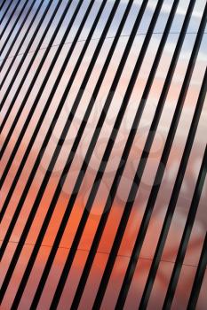 Abstract colourful metal stripes