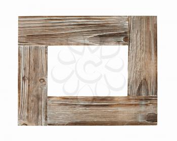 Wooden frame for painting or picture, isolated on white background