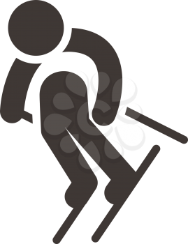 Winter sport icon - Downhill skiing