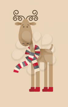 Merry Christmas deer - greeting card