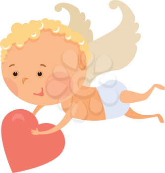 Cupid angel - little boy with a bow and arrows