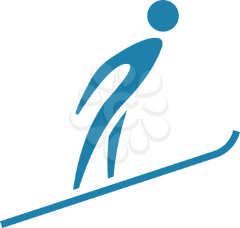 Winter sport icons - ski jumping icon