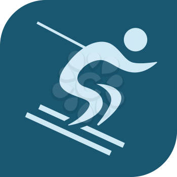 Winter sport icon - Downhill skiing icon