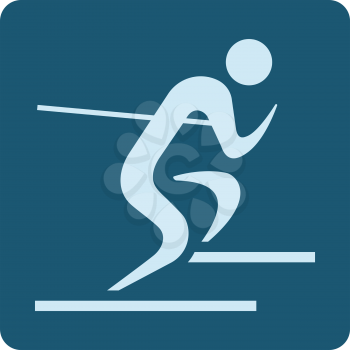 Winter sport icon - Cross-country skiing icon