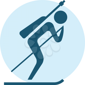 Winter sport icon - Biathlon icon