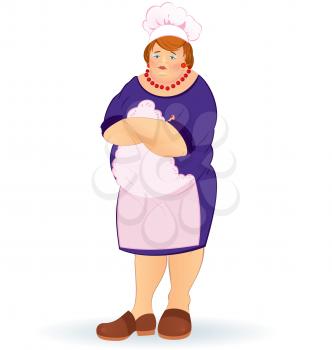 Royalty Free Clipart Image of a Female Cook