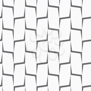 Seamless stylish geometric background. Modern abstract pattern. Flat monochrome design.Repeating ornament vertical gray corners.