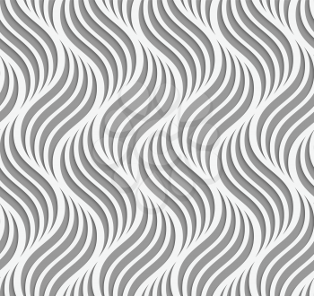 Stylish 3d pattern. Background with paper like perforated effect. Geometric design.Perforated paper with striped ripples.