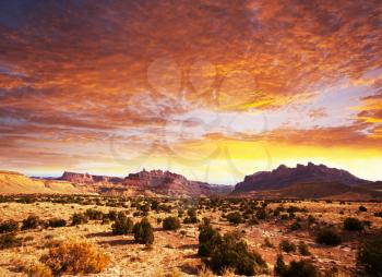 Royalty Free Photo of American Canyons at Sunset